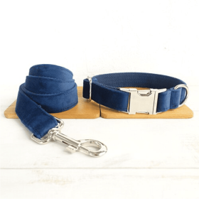 Bow pet collar large and small pet traction collar dog chain (Option: Collar plus Leash-M)