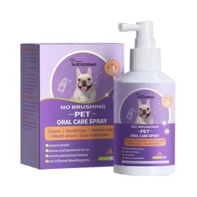 Yegebang Cat And Dog Teeth Cleaning Spray Pet Oral Cleaning Deodorizing Fresh Breath (Option: 3pcs)
