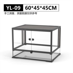 Front-opening Double-hinged Door With Top Screen Ventilation 30 Gallon Large Assembled Reptile Glass Breeding Box (Option: 60X45X45 CM)