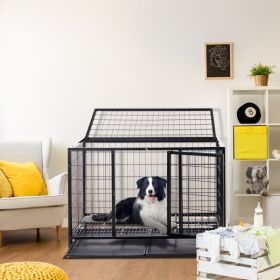 42 Inch Square Tube Wire Dog Cage (Option: 42in)