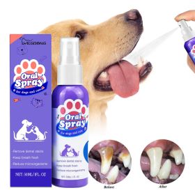 Cat And Dog Teeth Cleaning Spray To Remove Tooth Stains Fresh Breath Pet Oral Care Spray (Option: 30ml)